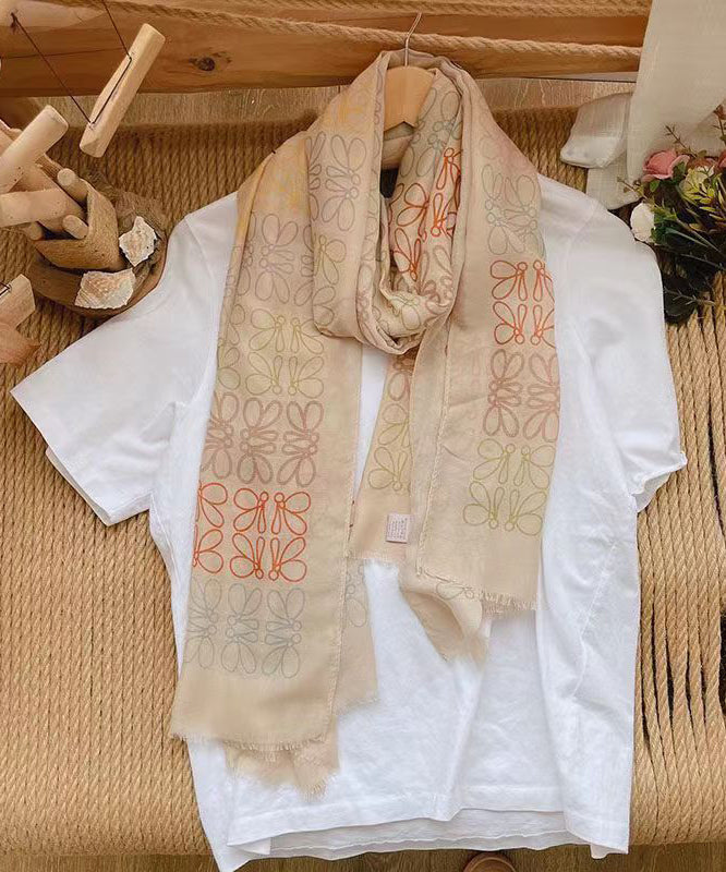 Bohemian Versatile Light Green Print Cotton Scarf Ada Fashion