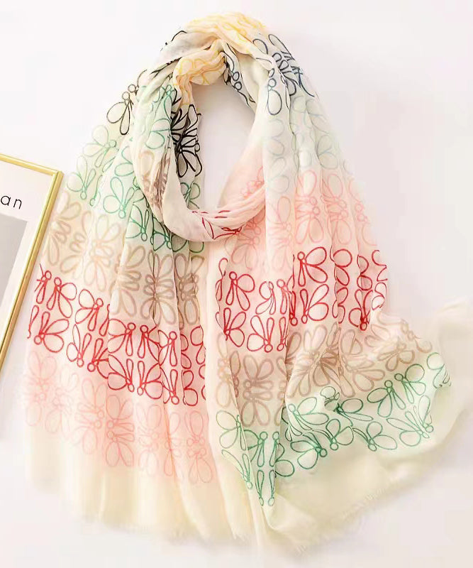 Bohemian Versatile Light Green Print Cotton Scarf Ada Fashion