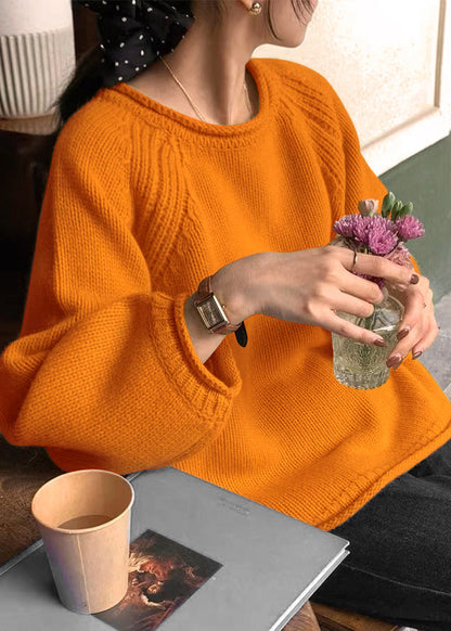 Bohemian Yellow Patchwork Cozy Knit Sweaters