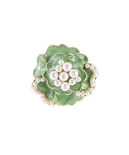 Boho Green Sterling Silver Copper Pearl Floral Stud Earrings TW1030 - fabuloryshop