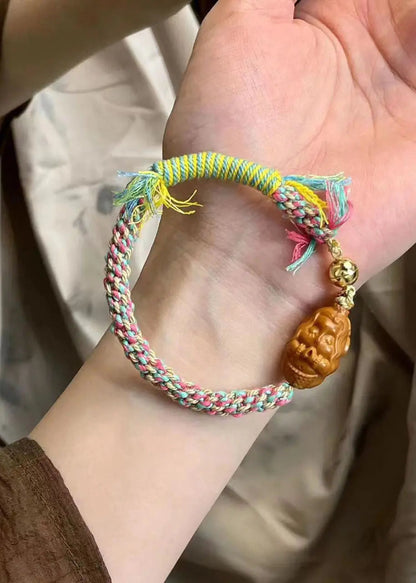 Boho Rainbow Hand Knitting Mermaid Bracelet Ada Fashion