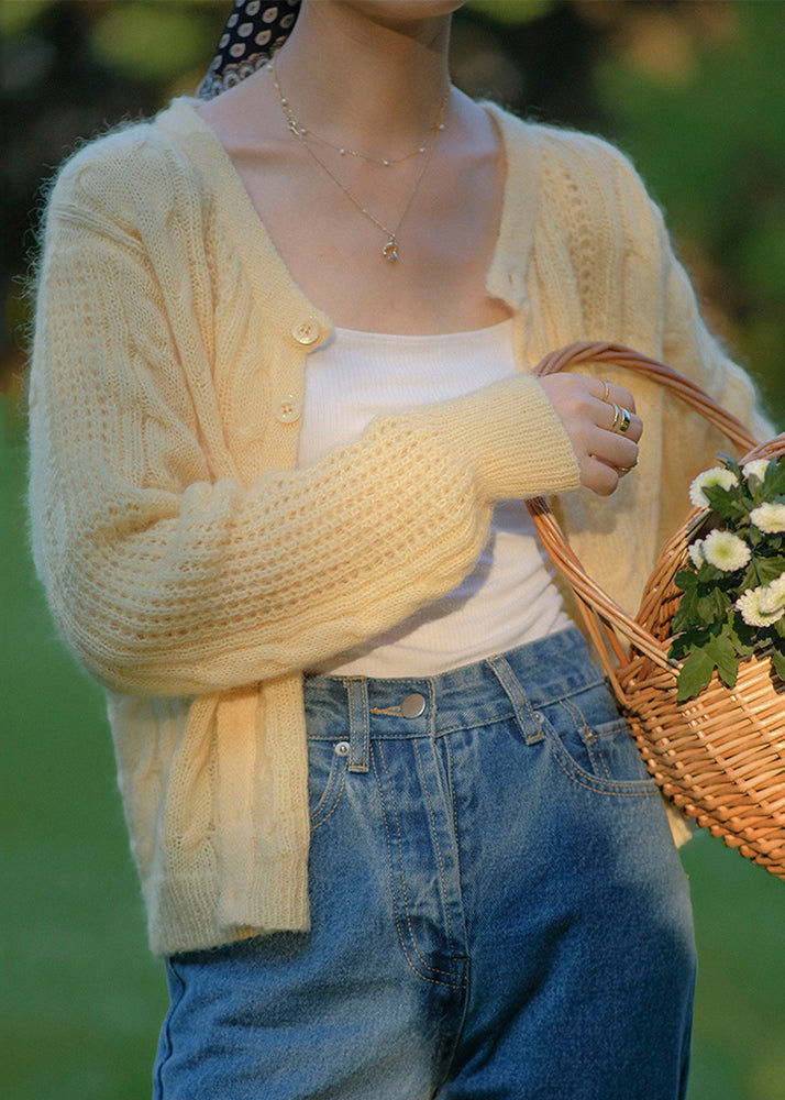 Cardigan en tricot patchwork bohème automne