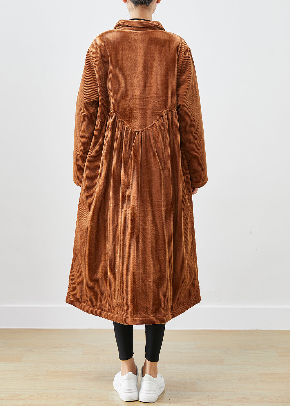 Boutique Brown Oversized Pockets Fine Cotton Filled Parka Winter Ada Fashion