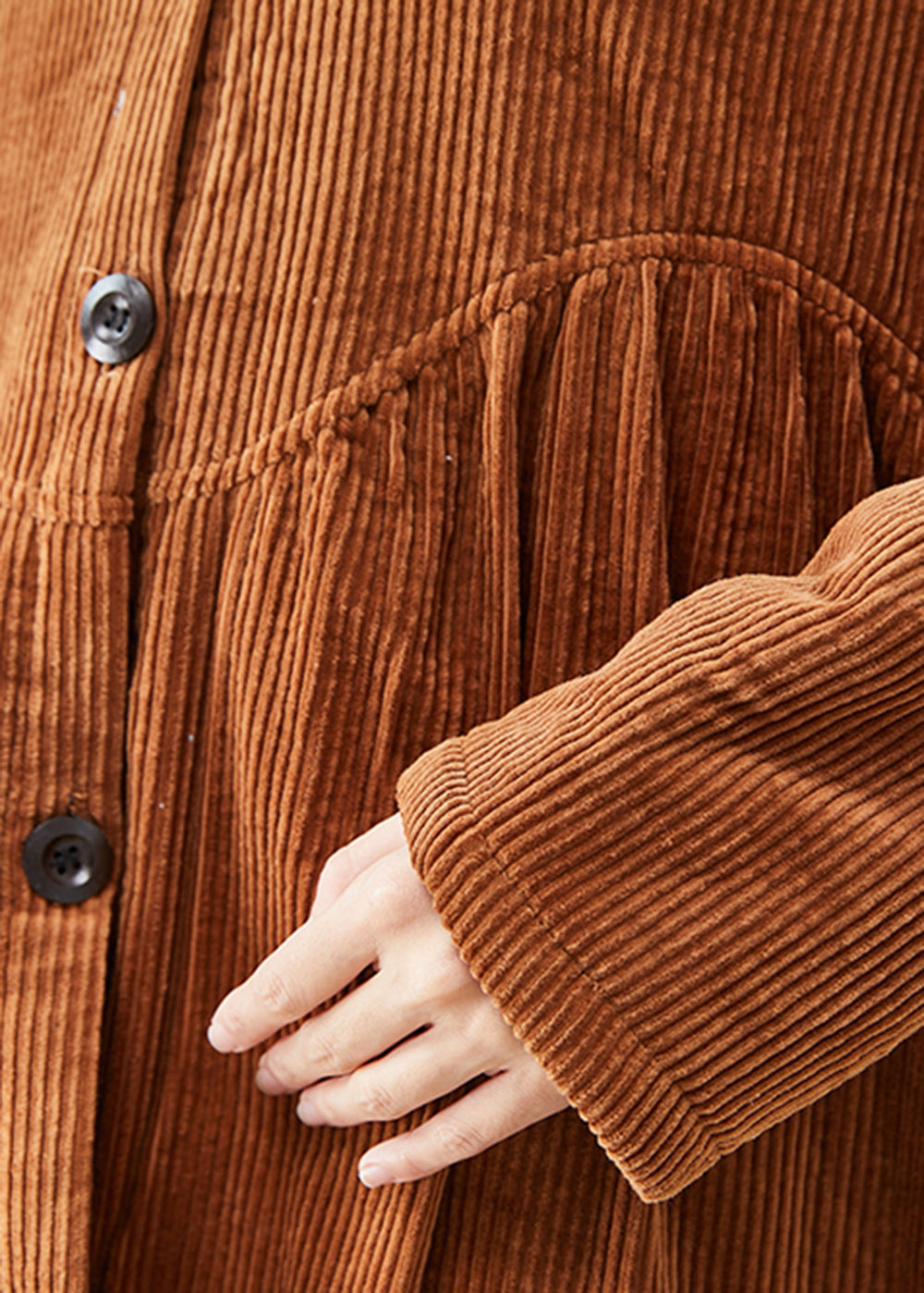Boutique Brown Oversized Pockets Fine Cotton Filled Parka Winter Ada Fashion