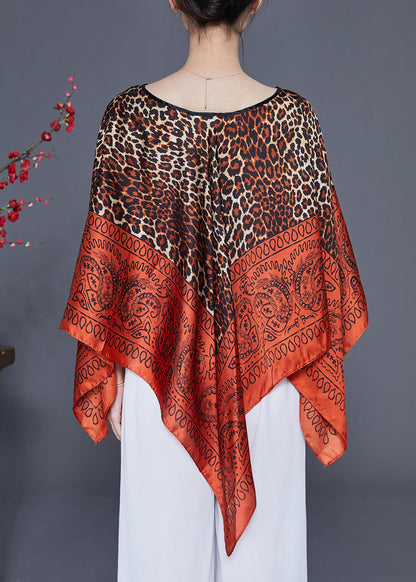 Boutique Caramel O-Neck Print Silk Scarf LY2409 - fabuloryshop