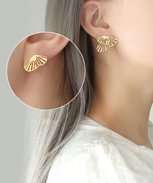 Gold Butterfly Metal Separable Stud Earrings