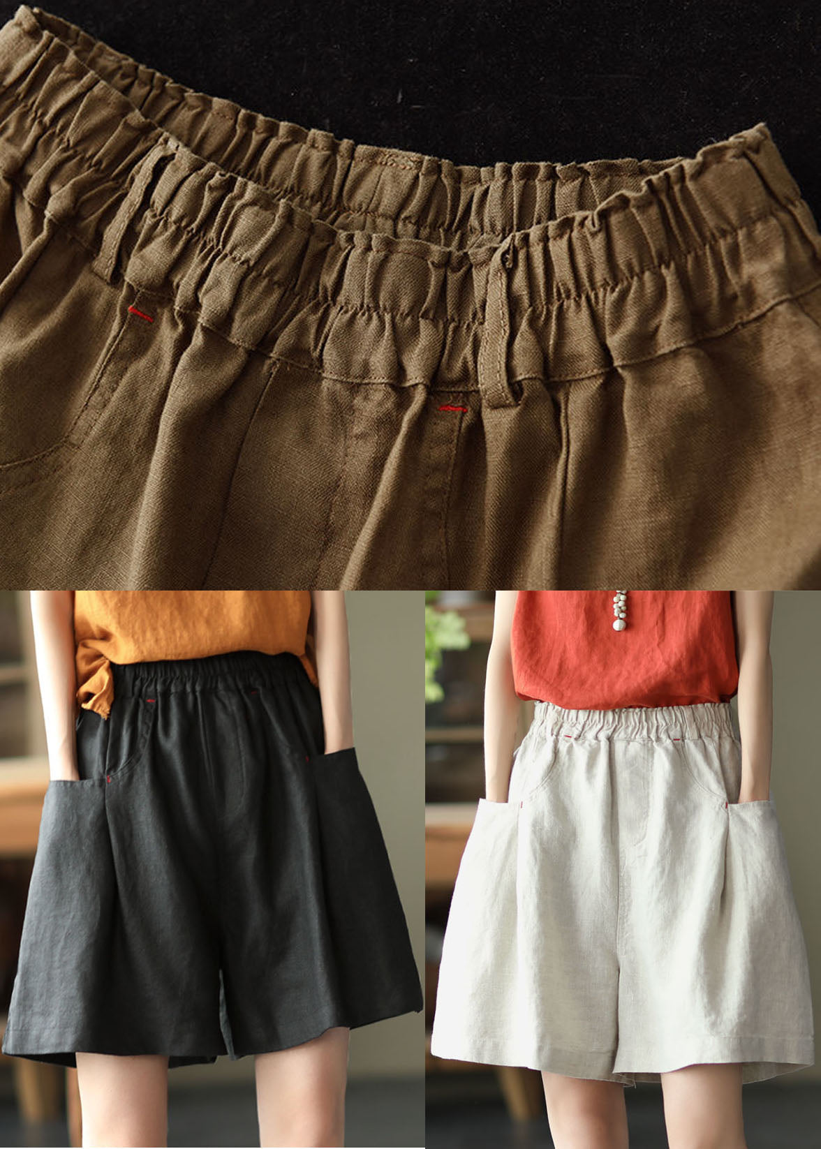 Elastic Pockets High Waist Shorts - fabuloryshop