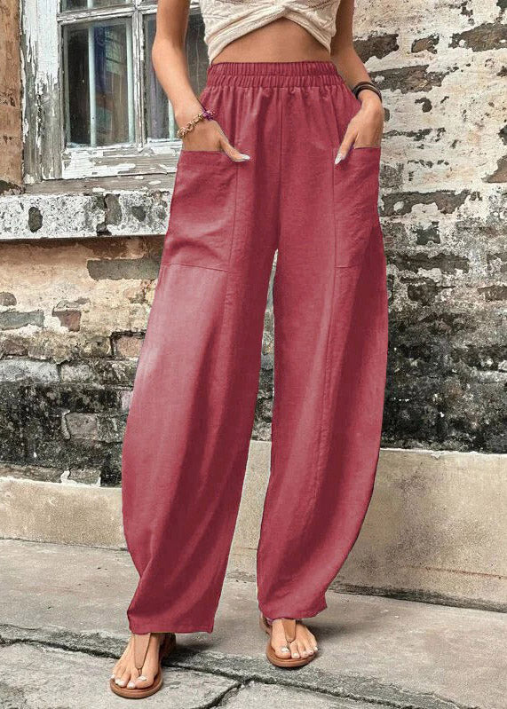 Carmine High Waist Cozy Ice Silk Harem Pants Summer LY3894 - fabuloryshop