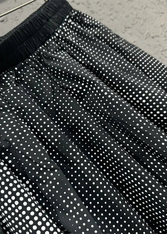 Casual Colorblock Wrinkled Pockets Patchwork Cotton A Line Skirts Fall Ada Fashion