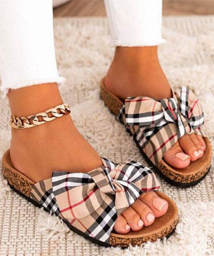 Casual Bow Beach Slides - fabuloryshop