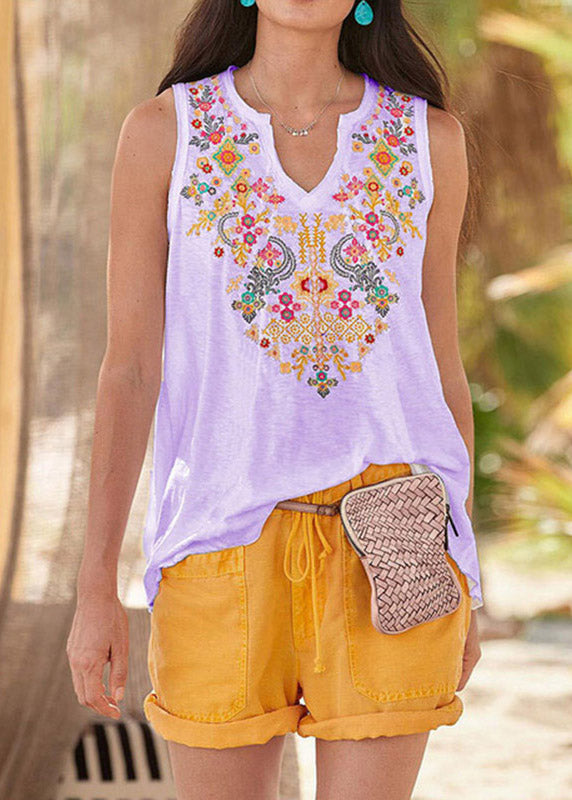 Casual Light Yellow Ethnic Style Top Womens T Shirt Vest LY3884 - fabuloryshop