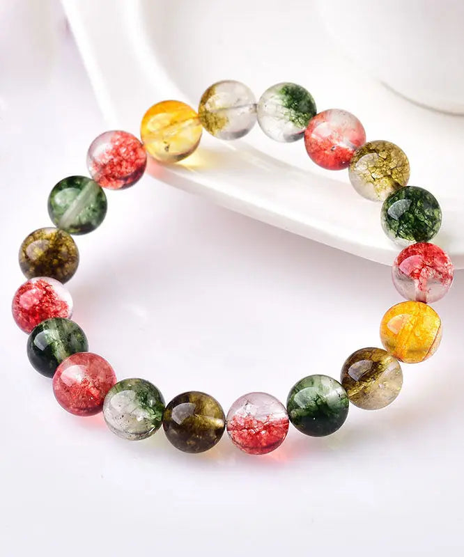 Casual Rainbow Crystal Beaded Bracelet Ada Fashion