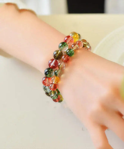 Casual Rainbow Crystal Beaded Bracelet Ada Fashion