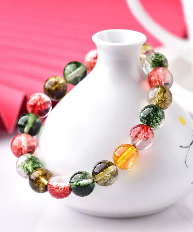 Casual Rainbow Crystal Beaded Bracelet Ada Fashion