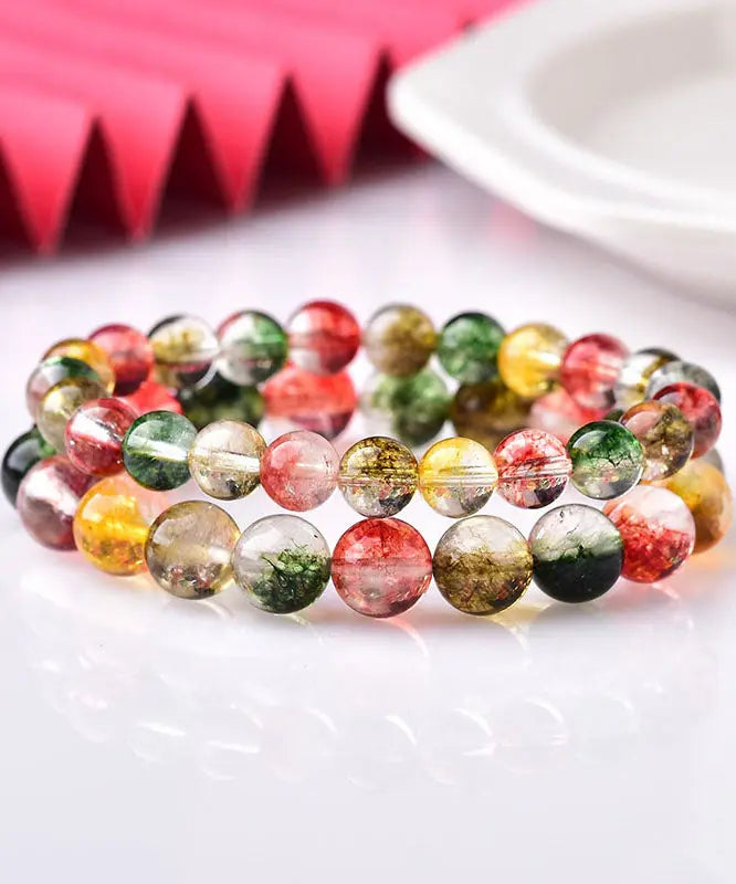 Casual Rainbow Crystal Beaded Bracelet Ada Fashion