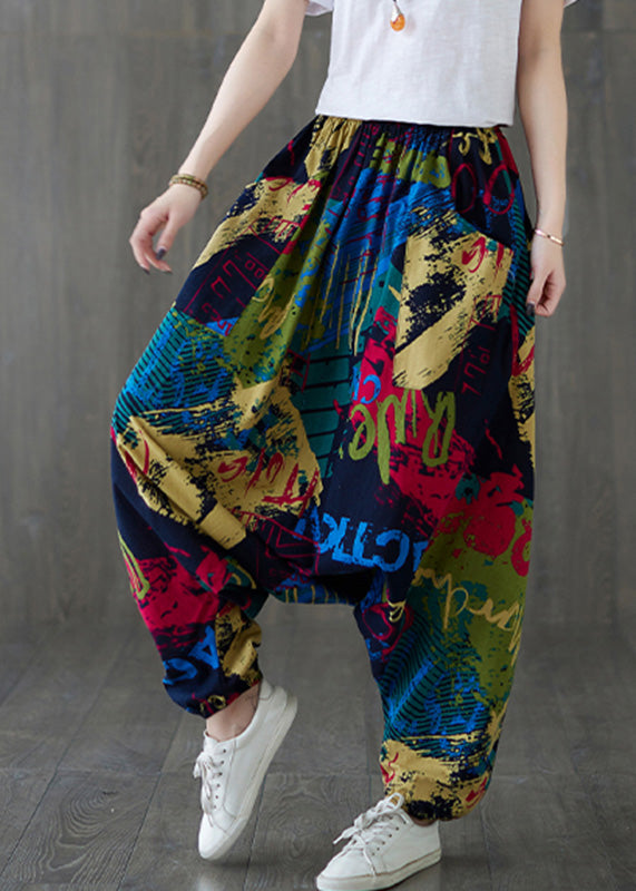 Casual Red Print Tie Waist Wide Leg Pants Ada Fashion