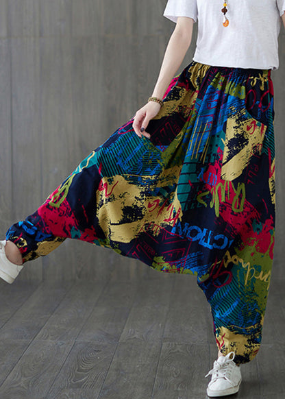 Casual Red Print Tie Waist Wide Leg Pants TQ1038 - fabuloryshop