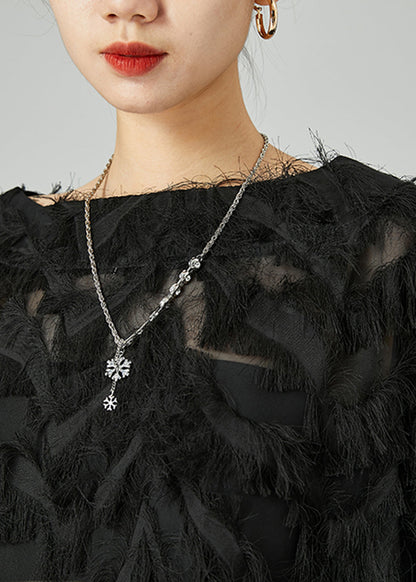 Chic Black Asymmetrical Oversized Fluffy Tulle Long Tops Bracelet Sleeve LY2416 - fabuloryshop