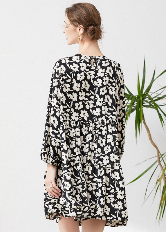 Chic Black Oversized Patchwork Fake Two Piece Dress Spring LY0287 - fabuloryshop