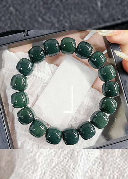 Chic Blackish Green Bodhiko Buddha Beads Bracelet Ada Fashion