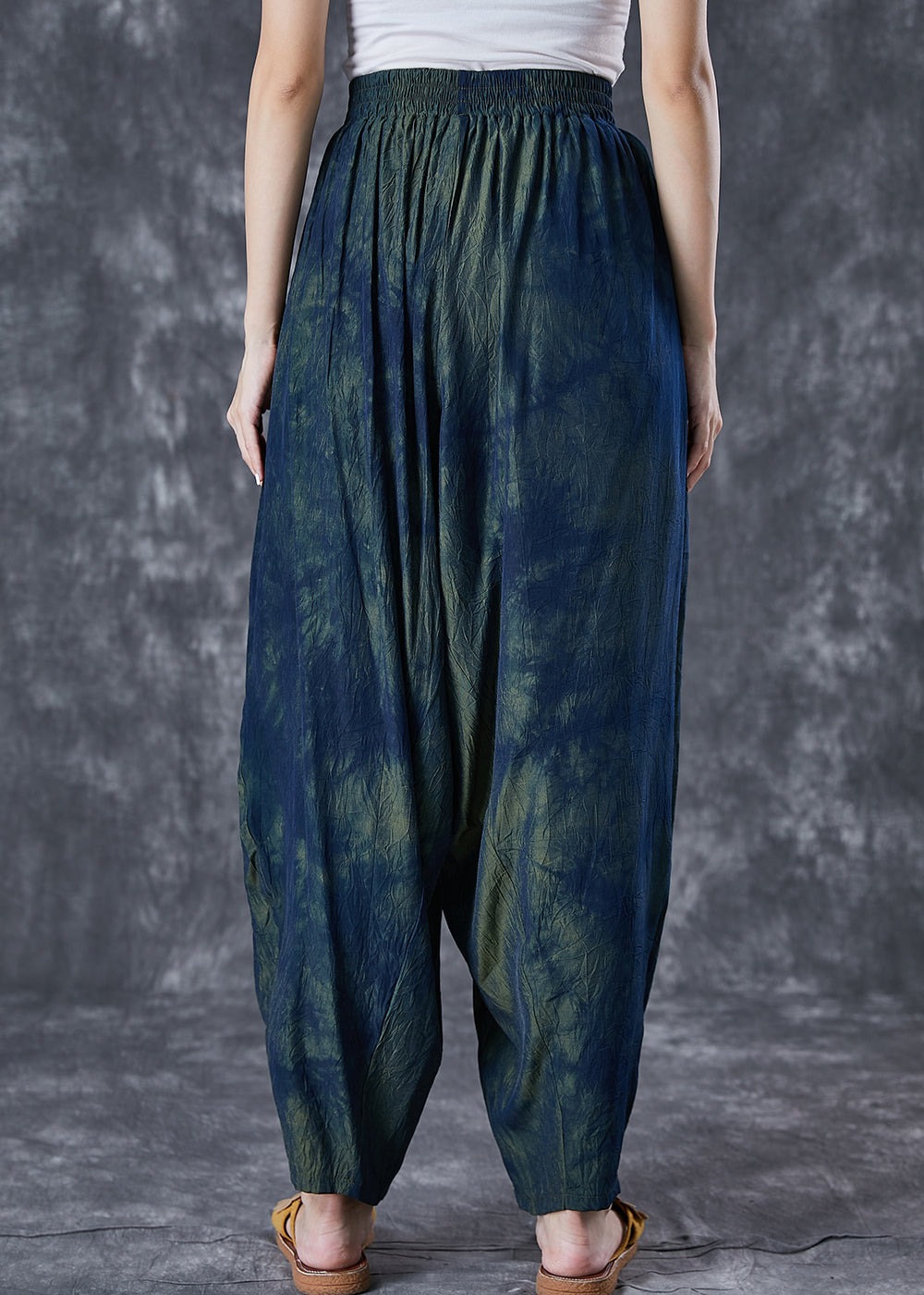 Chic Blackish Green Oversized Tie Dye Pants Summer Ada Fashion