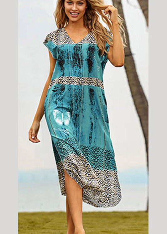 Chic Blue Maxi Beach Dresses - fabuloryshop