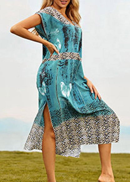 Chic Blue Maxi Beach Dresses - fabuloryshop