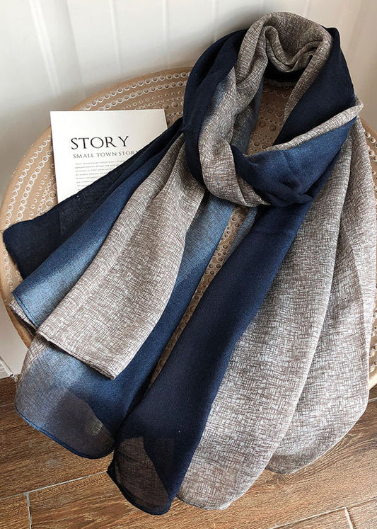 Chic Colorblock Autumn Versatile Silk Scarf Ada Fashion