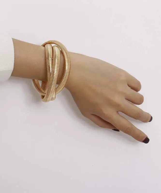 Chic Gold 18K Gold Multi Layer Chain Bracelet Ada Fashion