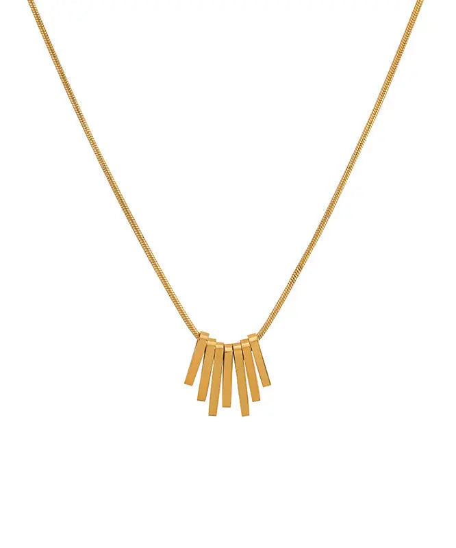 Chic Gold Stainless Steel Tassel Necklace Ada Fashion