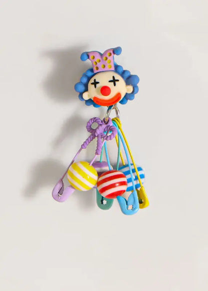 Chic Yellow Alloy Circus Clown Brooches Ada Fashion