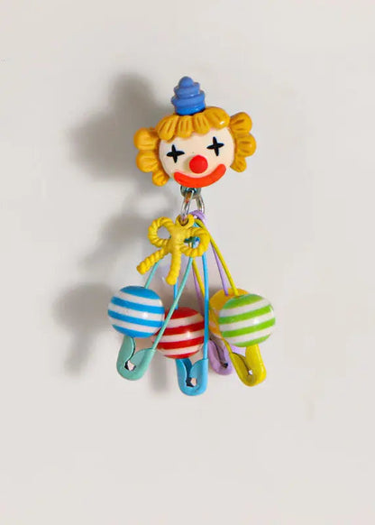 Chic Yellow Alloy Circus Clown Brooches Ada Fashion