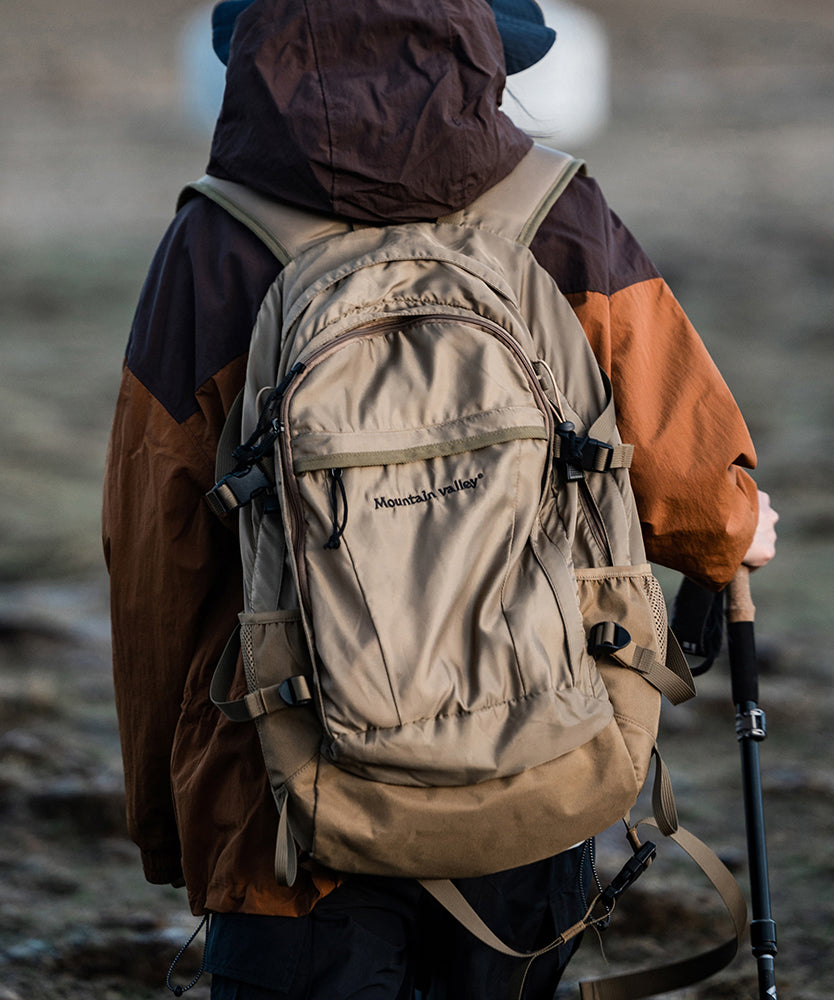 Classic Brown Large Capacity Solid Durable Backpack Bag Ada Fashion