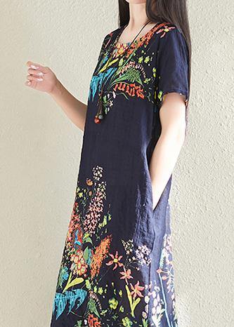 Classy Navy Cotton Tunics Dress - fabuloryshop