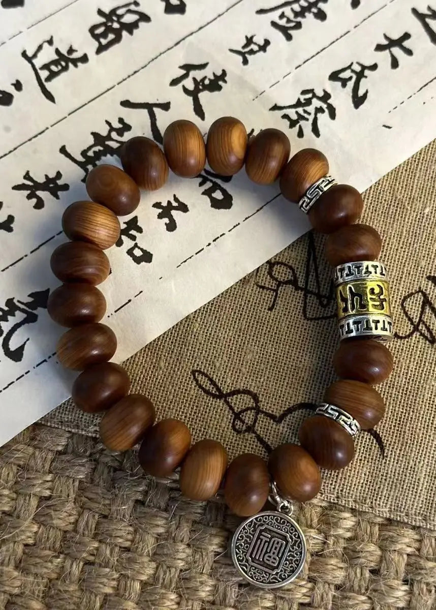 Cliff Cypress Wood Paired With Fu Brand Bracelet Ada Fashion