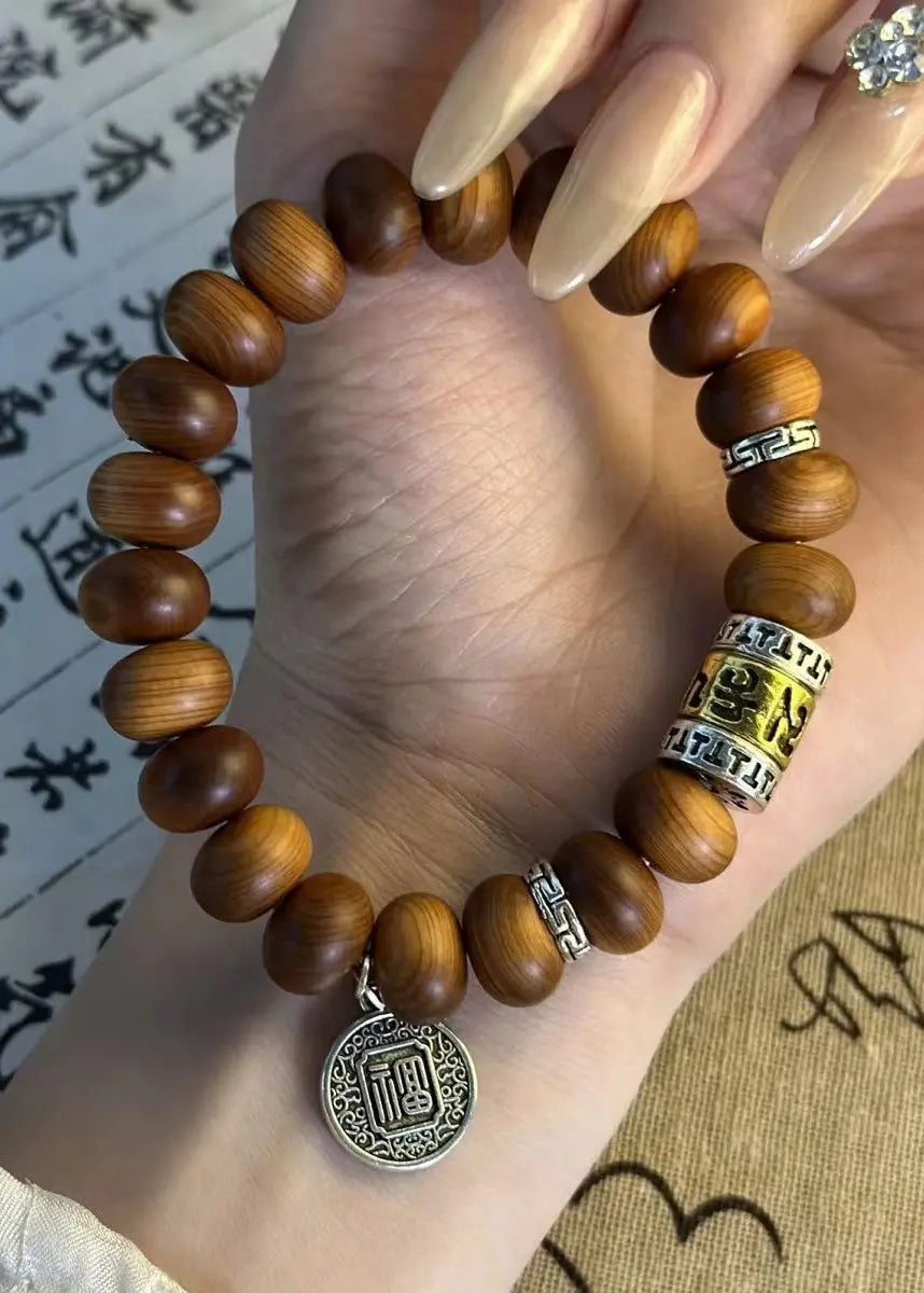 Cliff Cypress Wood Paired With Fu Brand Bracelet Ada Fashion