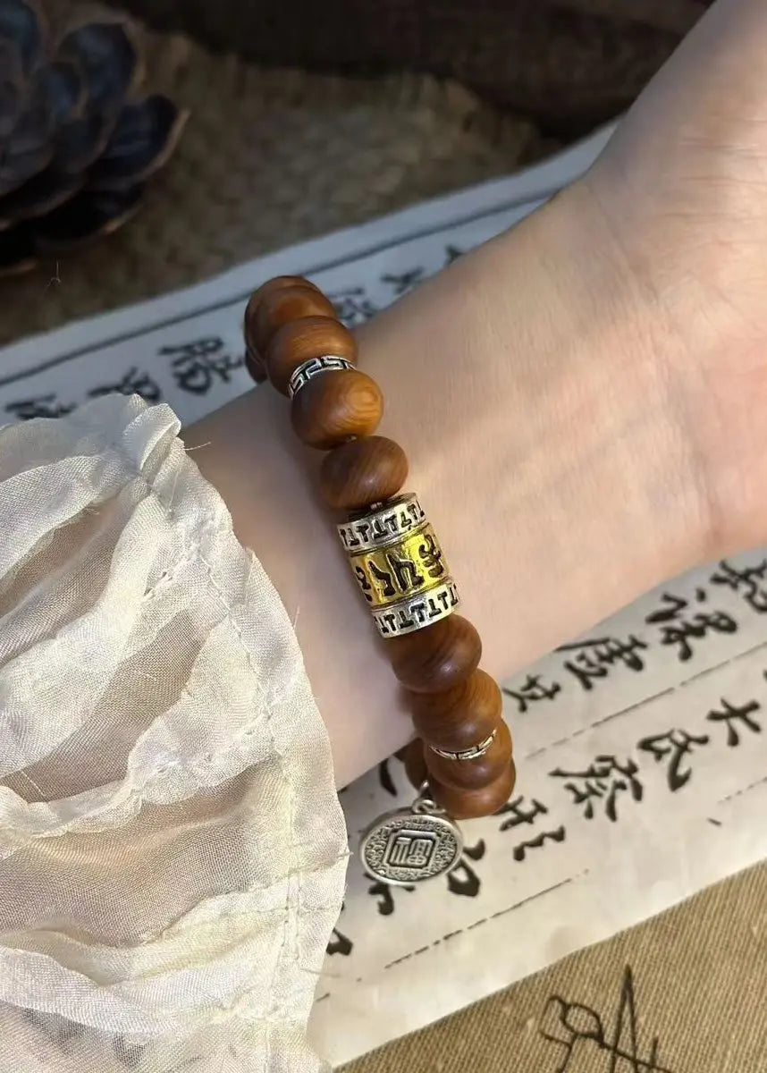 Cliff Cypress Wood Paired With Fu Brand Bracelet Ada Fashion