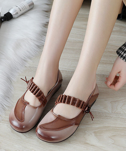 Comfy Black Buckle Strap Flat Feet Shoes Splicing Flat Shoes For Women LC0520 - fabuloryshop