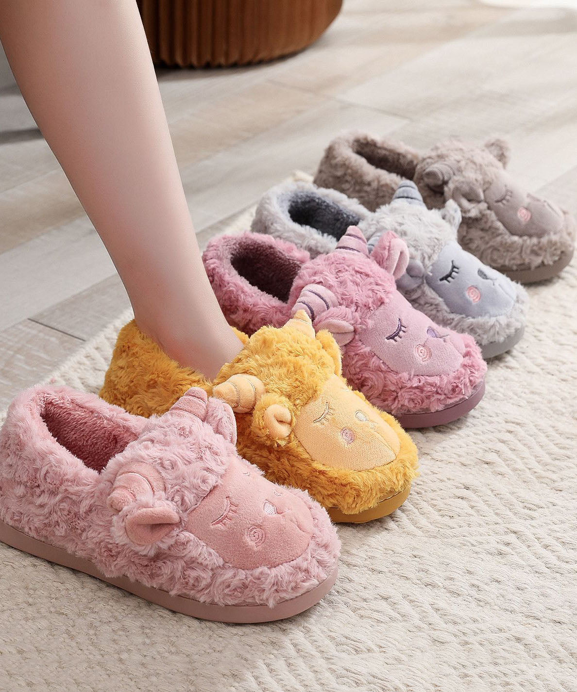 Cute Sheep Warm Fleece Shoes Cotton Fabric Comfortable LY0156 - fabuloryshop