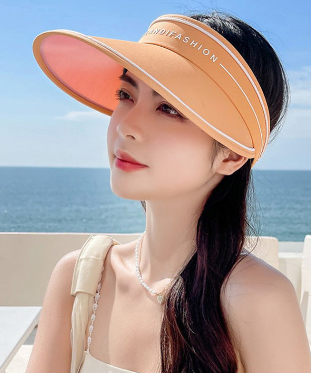 DIY Beige Graphic Patchwork Floppy Sun Hat LY511 - fabuloryshop