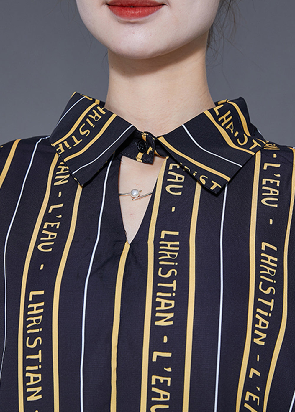 DIY Black Striped Letter Print Low High Design Silk 2 Piece Outfit Summer LY5562 - fabuloryshop
