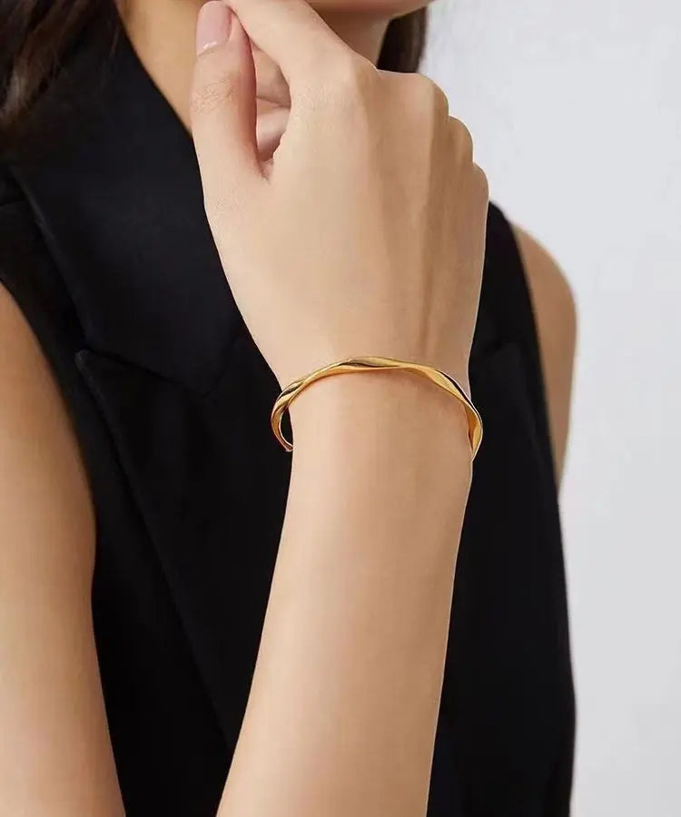 DIY Gold 14K Gold Solid Bangle Ada Fashion