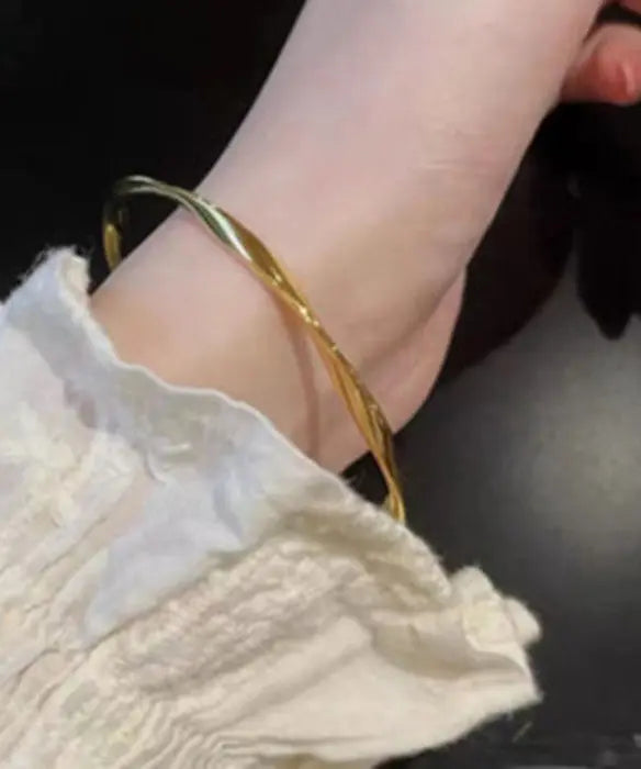 DIY Gold 14K Gold Solid Bangle Ada Fashion