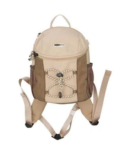 DIY Khaki Patchwork Durable Backpack Bag Ada Fashion