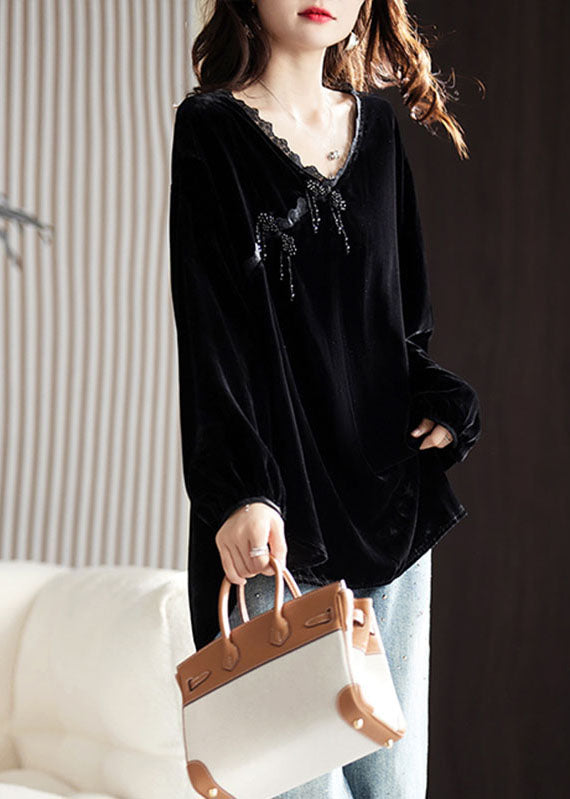 Elegant Apricot Ruffled Patchwork Low High Design Silk Velour Shirt Long Sleeve Ada Fashion