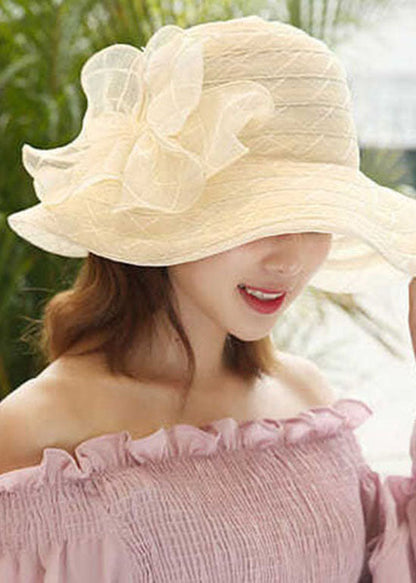 Elegant Beige Bow Patchwork Straw Woven Floppy Sun Hat LC0546 - fabuloryshop