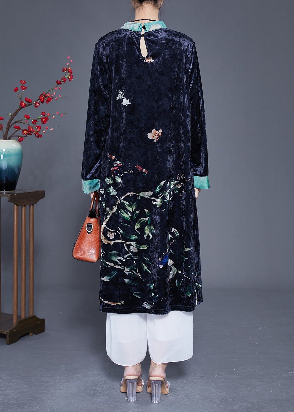 Elegant Black Print Patchwork Silk Velour Vacation Dresses Spring LY1767 - fabuloryshop