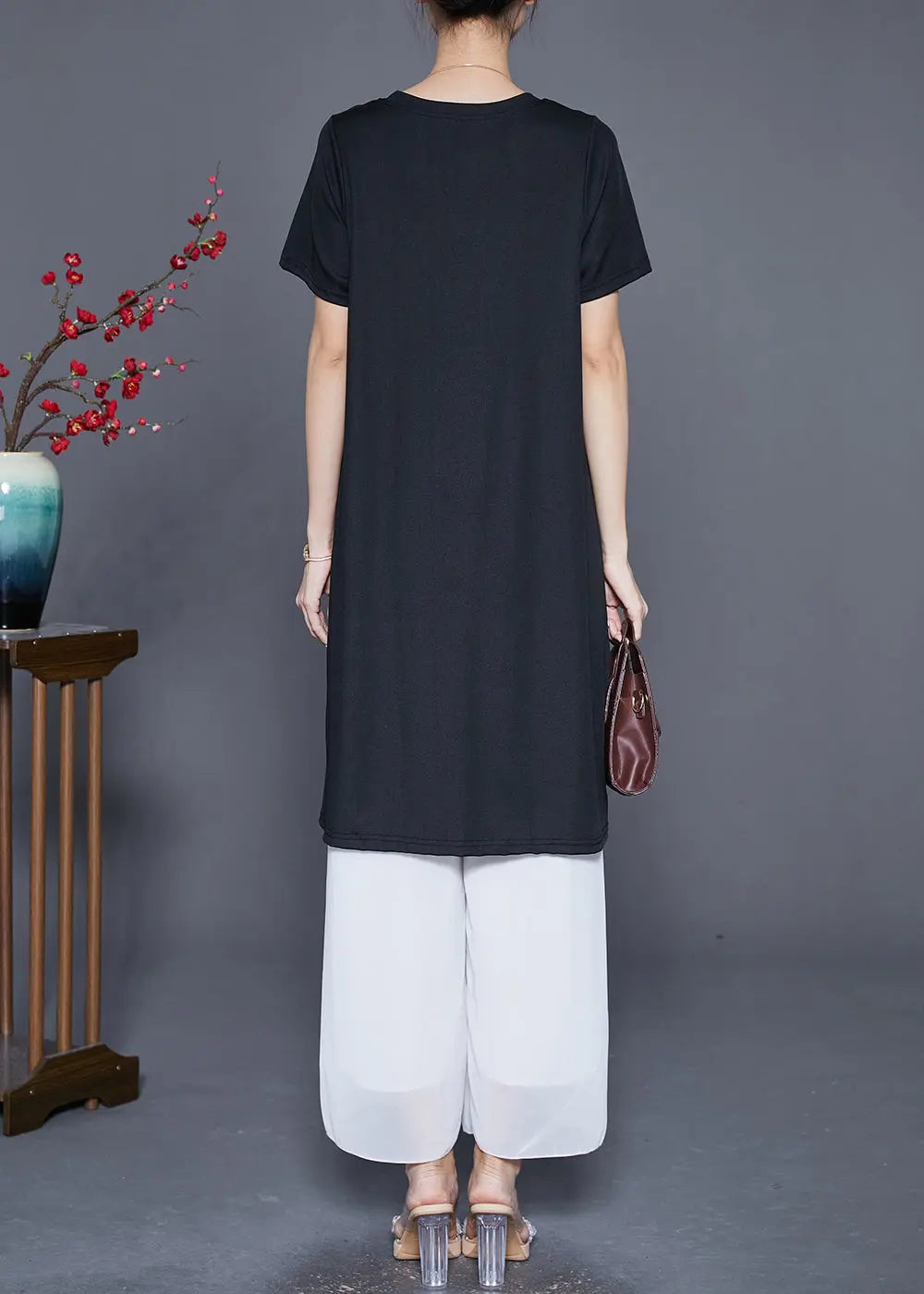 Elegant Black Striped Patchwork Pockets Cotton Maxi Dresses Summer Ada Fashion