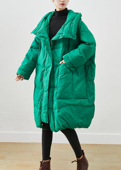 Elegant Green Oversized Thick Duck Down Canada Goose Jacket Winter Ada Fashion