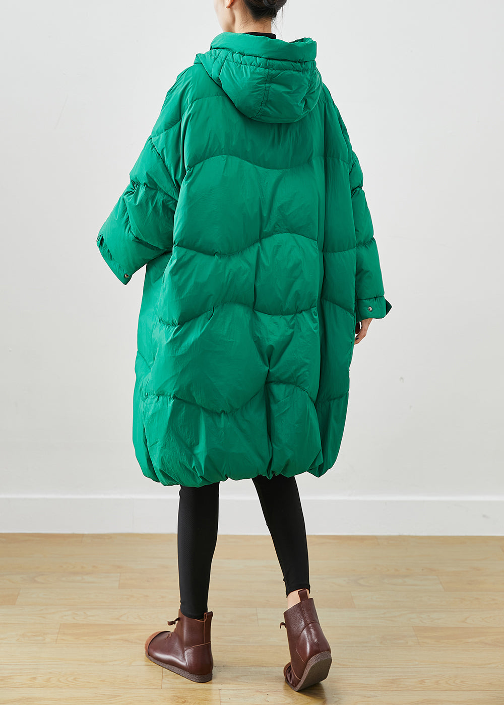 Elegant Green Oversized Thick Duck Down Canada Goose Jacket Winter Ada Fashion